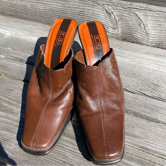 BCBGMaxAzria brown slip on mule heels 6.5 - Picture 5 of 11